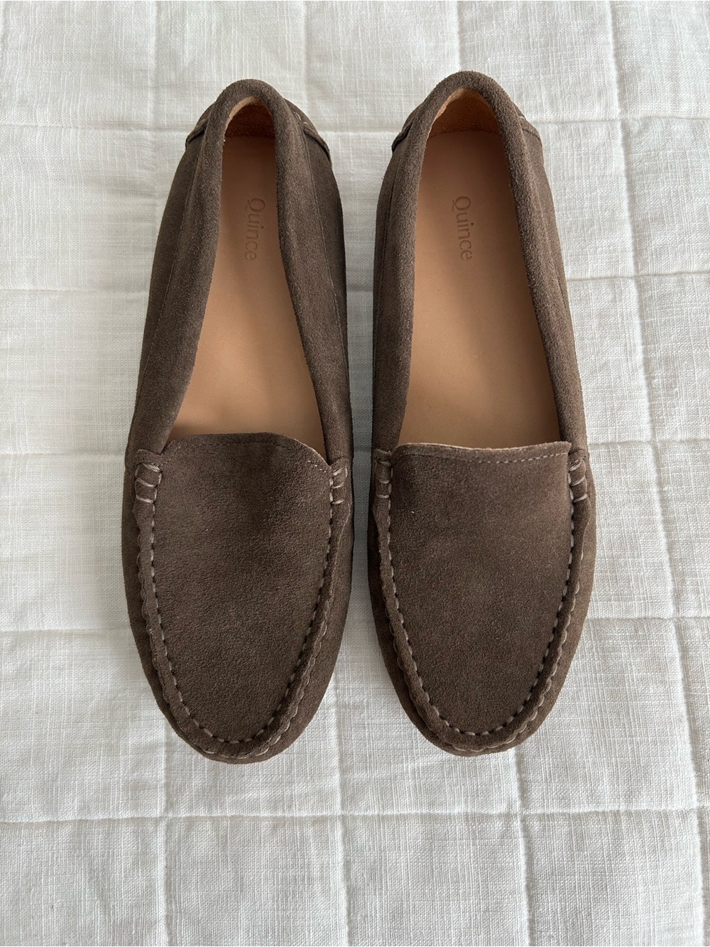 Quince Women's Suede Driving Loafers in Brown - Picture 5 of 9